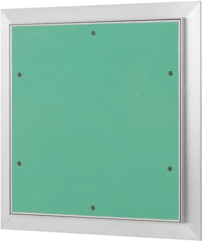 Revisionsklappe Trockenbau 300 x 300 mm – Revisionstür - Wartungsklappe mit 12,5 mm imprägnierter GK-Einlage und Druckverschluss – aus korrosionsbeständigem Aluminium – befliesbar – MW multi werkzeug