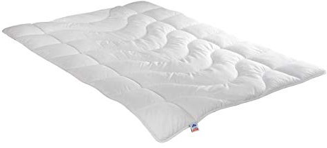 Irisette medium Ganzjahresdecke Steppbett Lotte, mit Top Cool Gewebe, 95 Grad waschbar, inkl. Aufbewahrungstasche, 155 x 200 cm, weiß, Öko- Tex Zertifiziert, Made in Germany