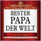 Aufkleber Bester Papa der Welt Sticker 10 x 10 cm Vater Dad Vatertag