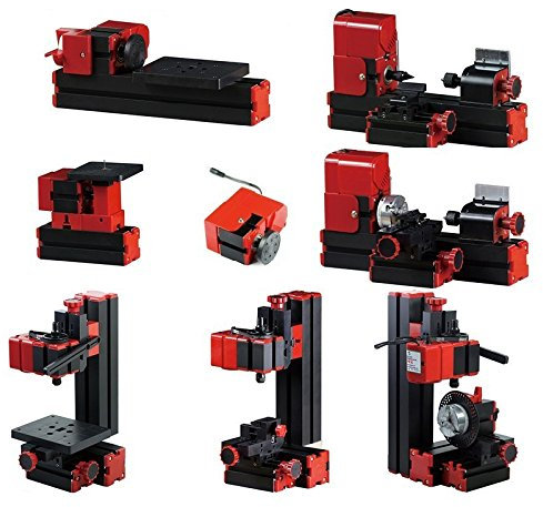 CGOLDENWALL Mini-Heimwerker-Maschine 24 W 8 in 1 Mini-Drehmaschine 20000 U/min Didaktisches Metall Set für StudentenDIY-Werke