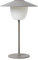 blomus Mobile LED-Tischleuchte -ANI LAMP- | Akku Tischlampe aus Aluminium | Farbe Satellite| Ø 22 x 33H cm | 2 Helligkeitsstufen per Touch | Outdoor