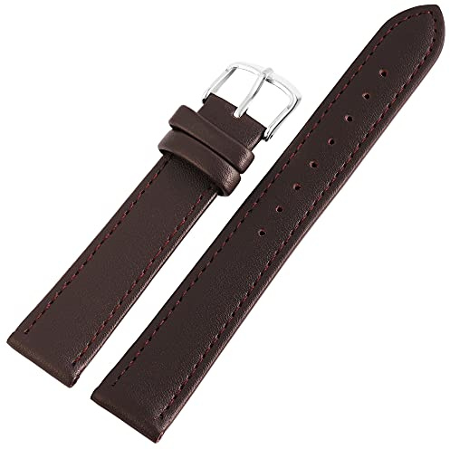 Excellanc Leder Uhren-Armband Ersatz glatt Dornschließe Breite 10-26 mm 8000051