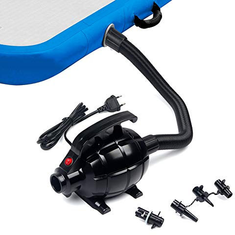 Triclicks Elektrische Luftpumpe Pumpe mit 4 Düsen für Aufblasbare Gymnastikmatte Air Tumbling Track Gymnastik Matte & Aufblasbare SUP Stand Up Paddle Board, Schnelle Aufblasbar und Luft Ablassen