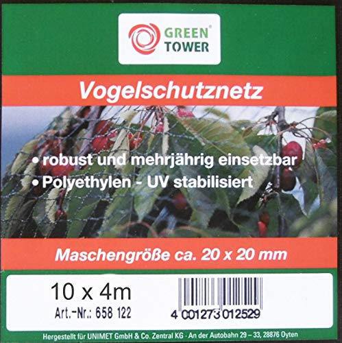 Laub-Schutz-Netz 4 x 10m Vogelnetz Kirschen Vögel abwehr stopp für Garten-Beet Obst-Baum