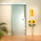 Brackhues-VA Aluminium Glasschiebetür System Schiebetürbeschlag Schiebetür für 8 und 10mm Einscheibensicherheitsglas Hochwertiges Aluminium Silber Modern 2000 mm x 2000 mm Tür