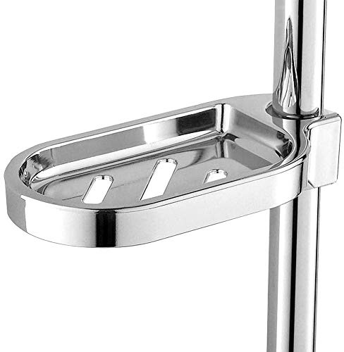 MAGT Portasapone Doccia, Portasapone in ABS Asta Doccia Orientabile Scorrevole Semplice E Moderno Contenitore di Sapone Pratico Gadget da Bagno
