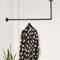 Kleiderstange Deckenmontage Wandmontage schwarz - Garderobenstange div. Größen z.B. 120 x 40 cm - Garderobe Industrial Design handgefertigt - Wasserohr Kleiderstange Wand in L-Form mit 90 Grad Winkel