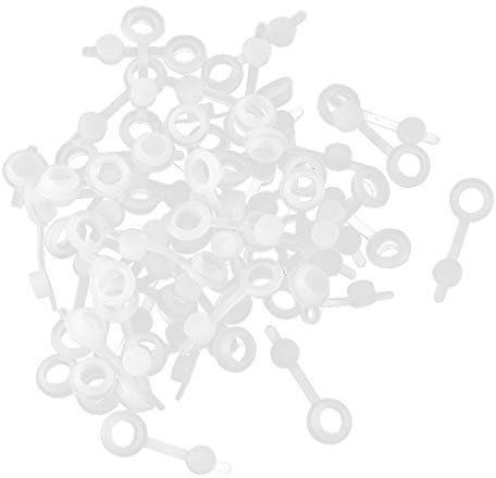 inhzoy 10/20/50/100 Pack Food Grade Silicone Clear Straw Hole Grommets with Plugs Leak Proof Straw Lids Storanging Fermentation Mason Jar Lids Accessories 50pcs Clear One Size