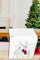 KAMACA Tischläufer 40x140 cm mit filigraner Stickerei Küche Esstisch Tisch Dekoration Eyecatcher in Herbst Winter Weihnachten (Rentier mit rotem Schal)