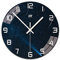 SWECOMZE 29cm Rund Wanduhr Modern Quarz Wanduhr Ohne Tickgeräusche,für Wohnzimmer,Büro Wohn,Schlaf, Büro Cafe und Restaurant Grau (D)