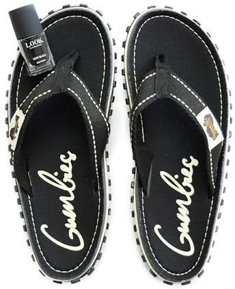 Gumbies Zehentrenner Set - Original | Black mit dem Nagellack Deep Black | Zehentrenner Damen | Sandalen Damen | Badeschlappen | Badelatschen