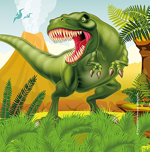 20 Servietten * DINOSAURIER * für Kindergeburtstag und Party | Kinder Geburtstag Dino T-Rex Dinos Saurier Napkins