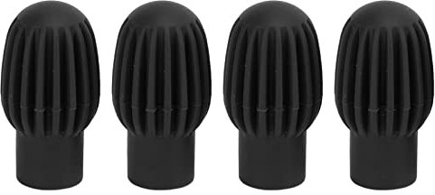 Silikon Drumstick Tips, No Noise 4Pcs Drum Mute Tip für Holzinstrumente(Schwarz)