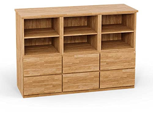 ben+camilla.com Square Massivholz Kommode | Regalwürfel-Set Key West | 114,8 x 80 x 32 cm in Buche | mit Schubladen