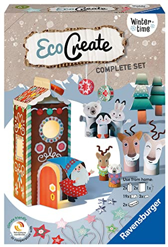 Ravensburger EcoCreate 18442 - Wintertime - DIY Bastelset für Kinder ab 6 Jahren
