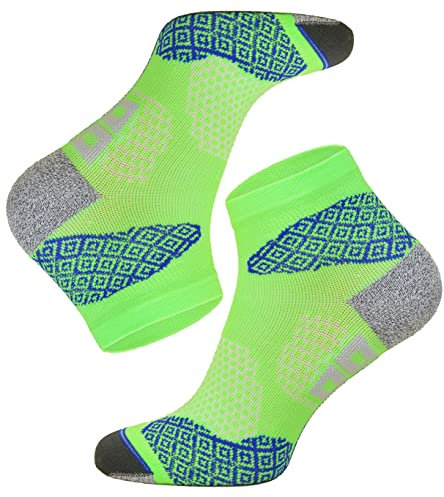 TODO RUNNING RAID - Quarter Laufsocken, Technisch, Anti-Blasen Polsterung, für Damen & Herren mit DryTex. Bunte Funktionssocken | Marathon | Trail | Joggen | Laufen | Running (35-38, Grün)