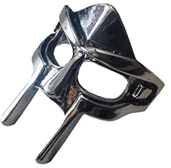 GAUEIOUR Doom Ring - Open Adjustable Metal Copper Mask Ring, Fashion Vintage Pharaoh Mask Ornament, Unisex Jewelry Gift for Men and Women, Black