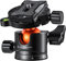 K&F Concept 32mm Tripod Ball Head 360° Panoramic, Low Profile Ball Head with 1/4 Screw 3/8 Thread Mount and QR Plate, Bubble Level for Camera, Tripod, Monopod, binocular, Load Capacity up to 12KG