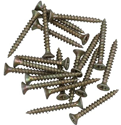 3.5mm x 30mm Countersunk Wood Chipboard Screw Fasteners PZ2 Drive 20pc