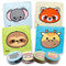 MIK funshopping Lot de 4 gants de toilette magiques - Serviette magique - Cadeau pour enfant - Tombola (Lot de 4 animaux sauvages)