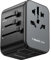 MOMAX Adaptateur de Voyage PD35W, Prise de Adaptateur Universelle avec 3USB-C, 2USB-A et 1AC, Adaptateur de Prise Internationale France vers USA Canada UK Australie Chine Japon Noir