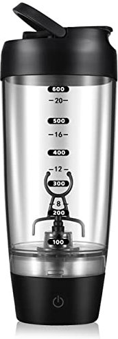 Maizoon Shaker proteico USB ricaricabile singolo pratico frullatore elettrico nero 730ml grande capacità con scala frullato proteico con manico fitness per uomini e donne