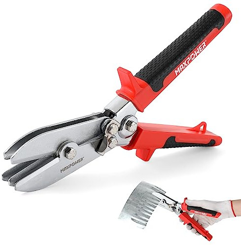 MAXPOWER Crimpatrice in lamiera, crimpatrice a 5 lame, pinza a mano per acciaio inossidabile calibro 24 e conduttura in acciaio inossidabile calibro 26, pluviale, tubo per stufa