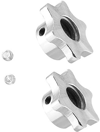 BESPORTBLE Gewichtheben Muttern Set Hantel Langhantel Kontermutter - Mutter Für Hantel Silber