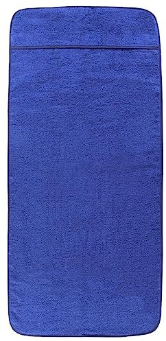 vidaXL Strandtücher 2 STK., Frottee Schonbezug für Strandstuhl, Strandliegenauflage mit Kapuzenüberschlag, Handtuch Badetuch, Königsblau 60x135cm Stoff 400 GSM