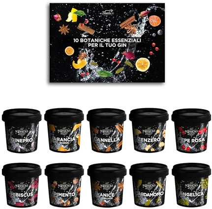 Botaniche Gin Bembo – Gran Degustazione - 10 Botaniche Essenziali per Il Tuo Gin - Adatte Per Professionisti e Appassionati – Idea Regalo Elegante Per Ogni Occasione - Made in Italy