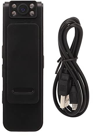 Mini Body Camera, 1080P HD Wearable Video Recorder 90 Degree Rotation Lens Portable Back Clip Magnetic Absorption Bodycam for Law Enforcement Meeting