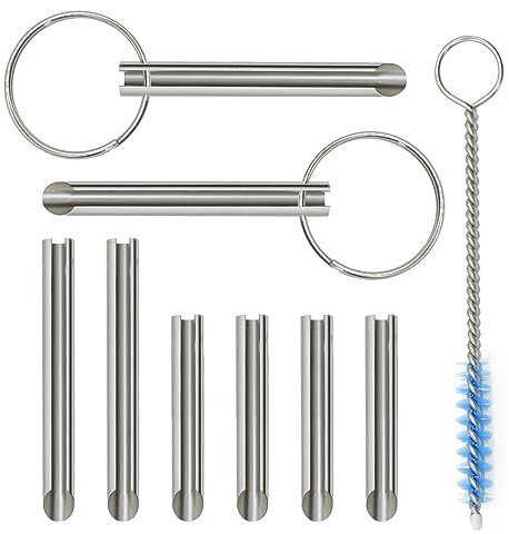 yboueo Headphone Plug Extraction Tool- Remove Broken Headphone Plug from Headphone Jack of Mobile Devices,orbicular Jack Remover-8 Pack Custom Stainless Metal Tube