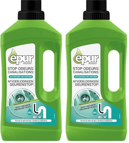 Stop Odeurs Canalisations Biologique, 1 L (Lot de 2)