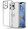Honeyview Colored Clear Case for iPhone 13 Pro Max with Matte Border, Built-in Camera Lens Protector, Non-Yellowing, Shockproof, Armour Phone Cover for Apple iPhone 13 Pro Max 5G - White