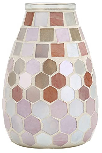 Mosaik-Glasvase – Mosaik Für Zimmer, Schlafzimmer, Dekoration, Mosaik-Glasvase, Blumentopf, Dekorativer Kerzenhalter, Skandinavische Mosaik-Glasvase, Büro, Hydrokultur, Grün, Kleines Blumenarrangement