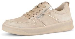 Gabor Damen Low-Top Sneaker, Frauen Halbschuhe,Wechselfußbett,Best Fitting,schnürschuhe,schnürer,Plateausohle,Desert/Puder,37 EU / 4 UK