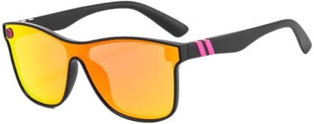 Mass Vision The Prime Time Lunettes de soleil sport tendance avec verres One Piece, Brique réfractaire