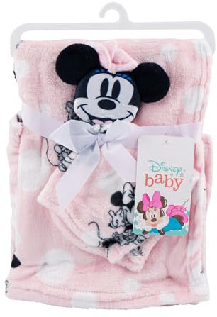 Disney Minnie Mouse gepunktetes Decken- und Sicherheitsdecken-Set