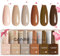 CANNI UV Nagellack Set 6 Farben nackte rosafarbene Augenbrauen nude pink browm Gellack Gel Polish Gelnägel für Nägel 2310
