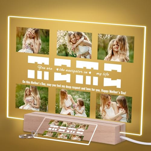 Personalisierbare Acryl-Spotify-Plakette mit Schlüsselanhänger für Mutter, personalisierbares Album-Cover, personalisierbarer Spotify-Bilderrahmen, Lampe, individuelle Geschenke