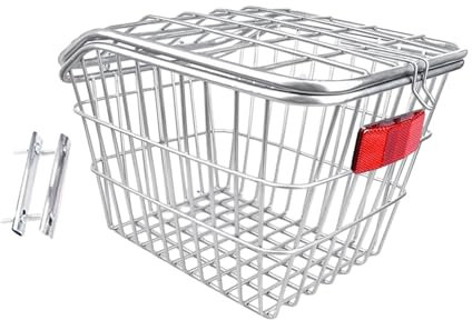 Aymzbd Cesta Trasera para Bicicleta con Reflector para Bicicleta, Estante de Carga para Bicicleta, Cesta para Acampar