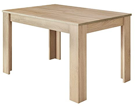 Homey - Mesa de Comedor Extensible de salón o Cocina, Acabado en Roble Canadian, Modelo Apolo, Medidas: 140-190 cm (Largo) x 90 cm (Ancho) x 78 cm (Alto)
