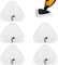 PLATEYTR 5 Pezzi Vapore Panni Lavapavimenti, Panni per Scopa a Vapore, Microfibra Copertura in Panno per la Pulizia, Panni Universali Scopa a Vapore Lavabile Pulizia Pad, Cover per Steam Mop(Bianco)