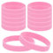 PATIKIL Bracelets en Caoutchouc de Silicone, 12 Pièces de Couleur Unie, Bracelets Extensibles Vierges en Caoutchouc Élastique pour Hommes, Femmes, Adultes, Cadeaux de Fête, Rose Clair