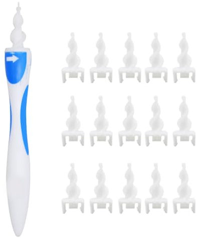 RAMGLYO Q-grips Upgraded 360 Grad Spirale Silikon Ear Cleaning Kit, Ohrenschmalz Entferner, Ohrenreiniger, mit 16 abwaschbaren Ersatzköpfen, Version für Erwachsene und Kinder
