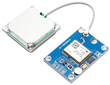 AYWHP 1 PCS GY-NEO6MV2 Module de Commande de vol GPS NEO-6MV2 Module GPS de Commande de vol 3V-5V avec antenne Super céramique, Compatible avec Arduino (Module + antenne)