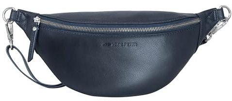 Marc Peter® Georgia Leder Bauchtasche Blau Nappa | Gürteltasche Bauchtasche mit Wechselgurt | Crossbody Hüfttasche Leder | Hip Bag Leather Gürteltasche Crossbag