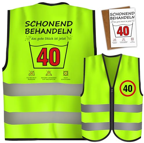 Giftota 18-80 Geburtstag Geschenke Mann Junge, Weste mit Geburtstagskarte | Geschenke zum 18/30/40/50/60/70 Geburtstag Mann, Lustige Geburtstagsgeschenk für Sohn Papa Opa Ehemann für Geburtstagsfeier
