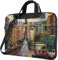 San Francisco bedruckte Laptoptasche für Laptops - ultradünne stoßfeste Laptop-Umhängetasche mit Schultergurt und Griff, Schwarz , 13 inch