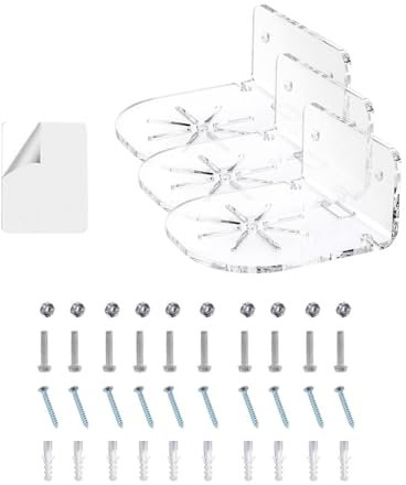 Pitycbo 3X Regale Acryl Montiert Regale Pflanzen Stehen Halter Rack mit Clip